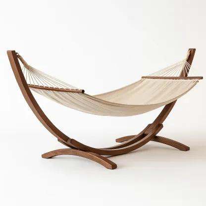 Hamac avec support en bois