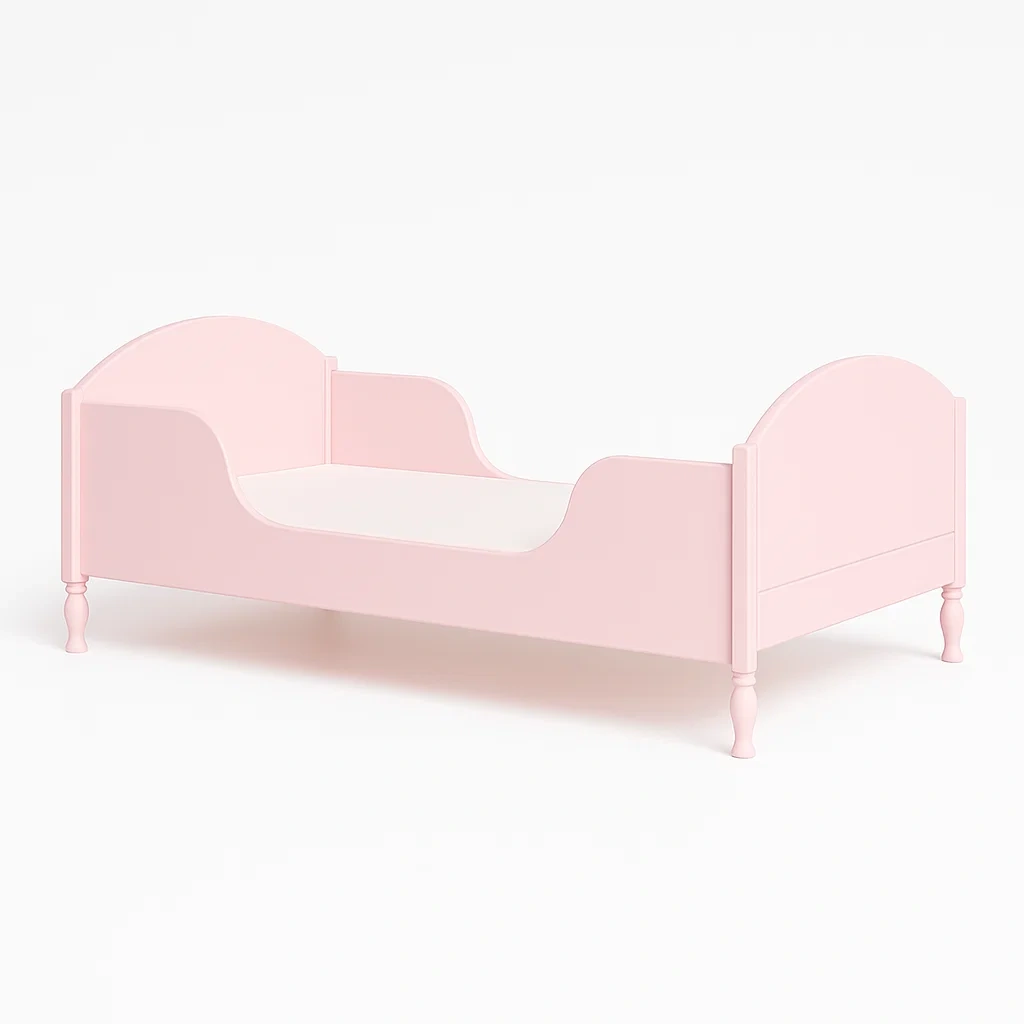 Lit pour enfant en bois MDF rose