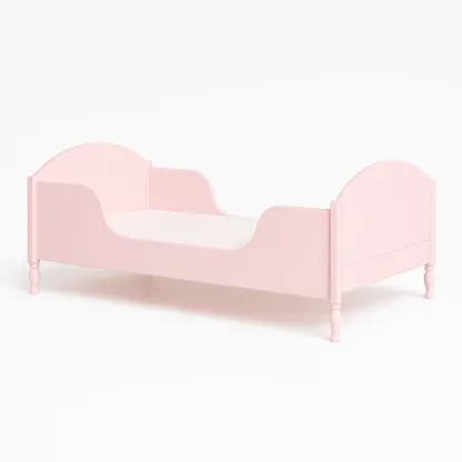Lit pour enfant en bois MDF rose