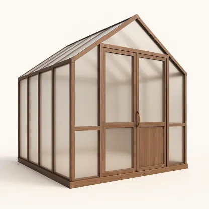 Serre de jardin en bois et polycarbonate translucide (300x200x220 cm)