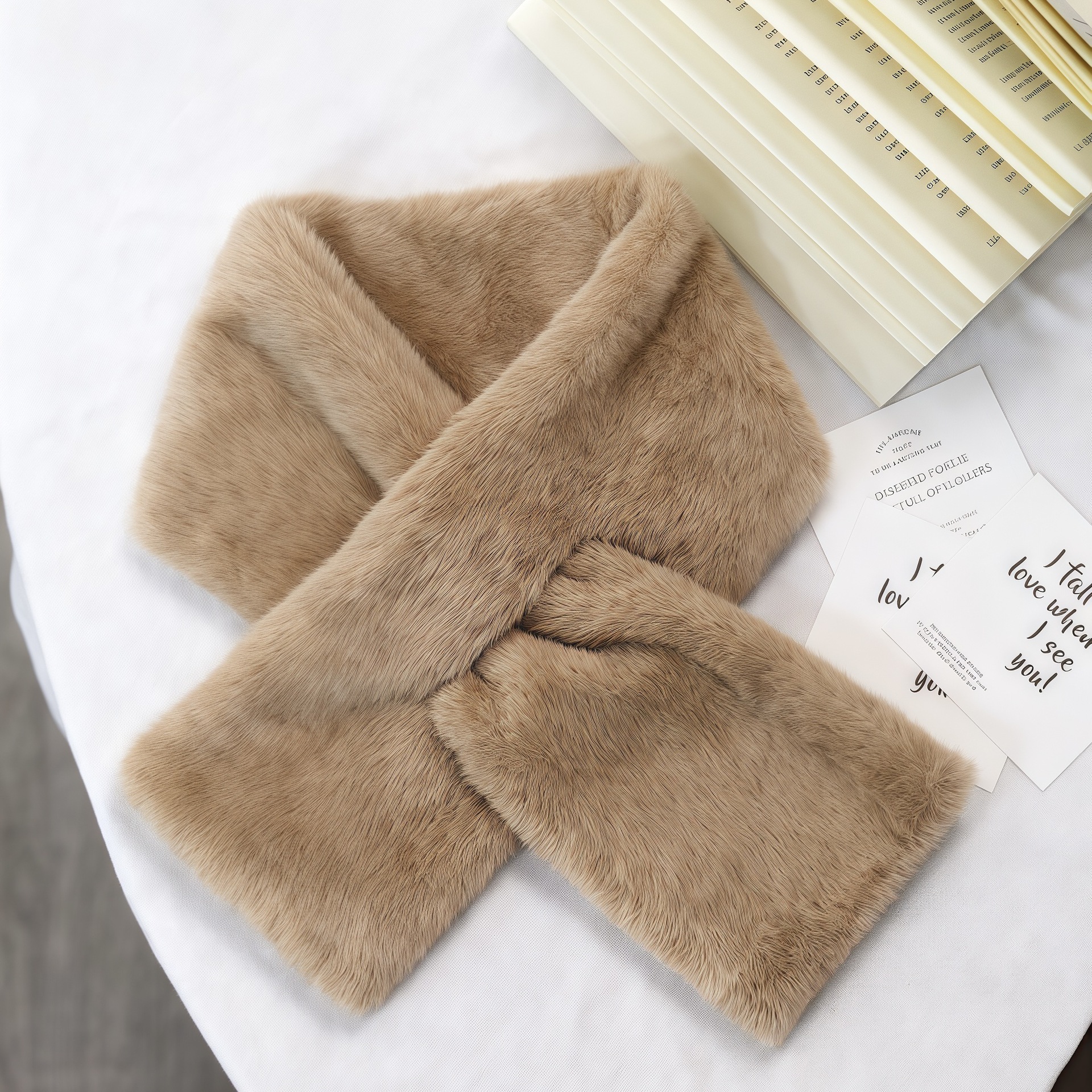 Scarf link - Fashion scarf, plush and cute warm scarf