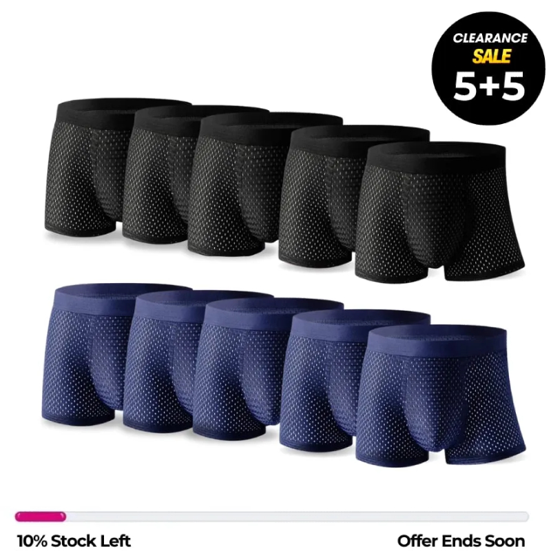 🔥Buy 5 Get 5 Free only today!!!💥BAMBOO FIBRE BOXER SHORTS - FOR ALL-DAY COMFORT