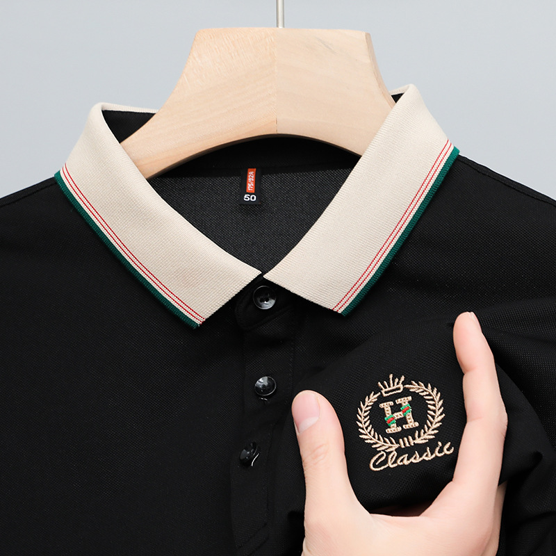 Summer business casual lapel short sleeve T-shirt