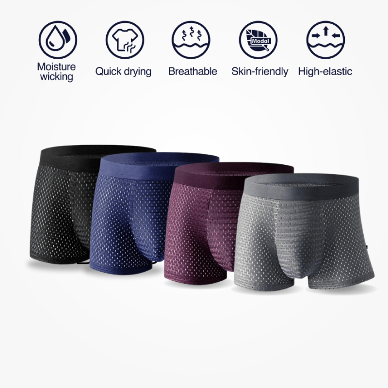 🔥Buy 5 Get 5 Free only today!!!💥BAMBOO FIBRE BOXER SHORTS - FOR ALL-DAY COMFORT