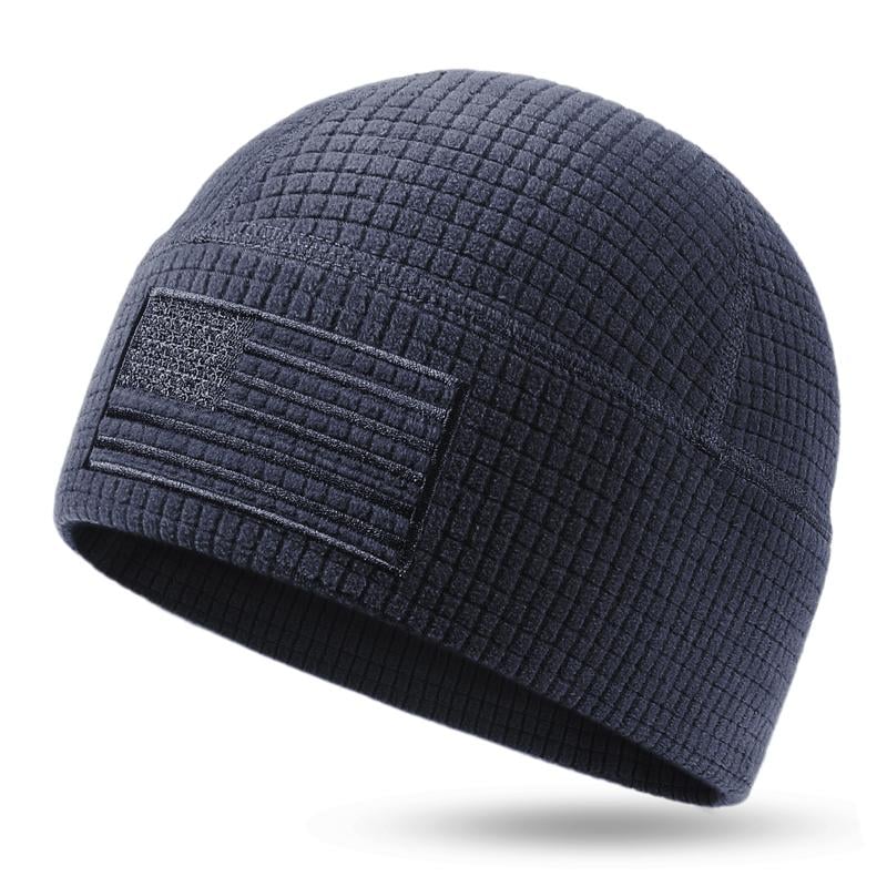 American Flag Embroidery Waffle Watch Cap