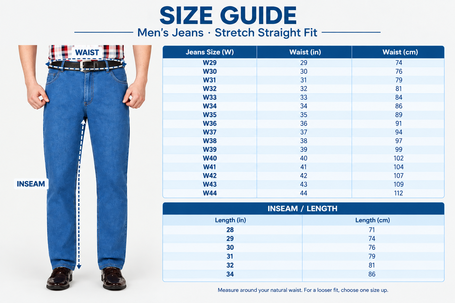 JettJeans3 - Men's Classic Straight Fit Stretch Jeans