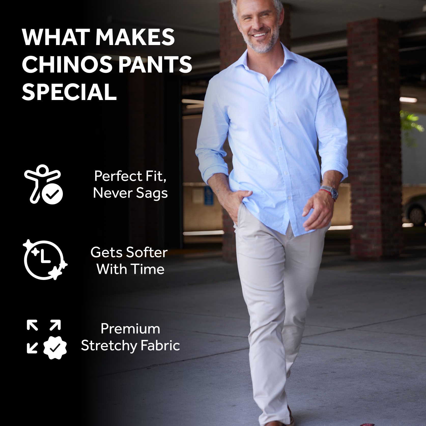 Feel Good Light Khaki Chinos