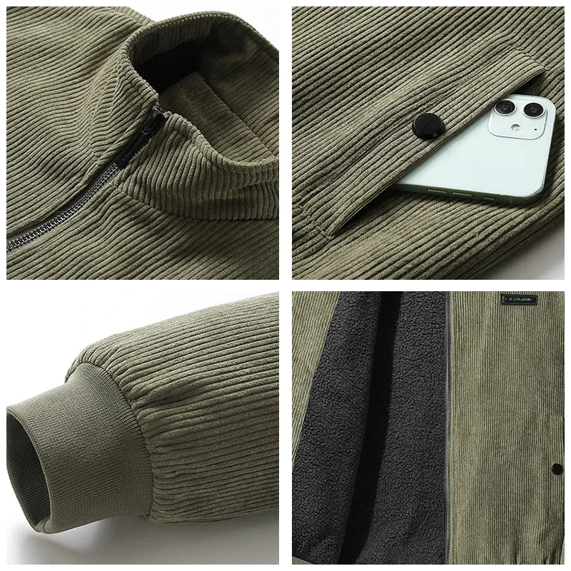 Fleece-Lined Corduroy Jacket