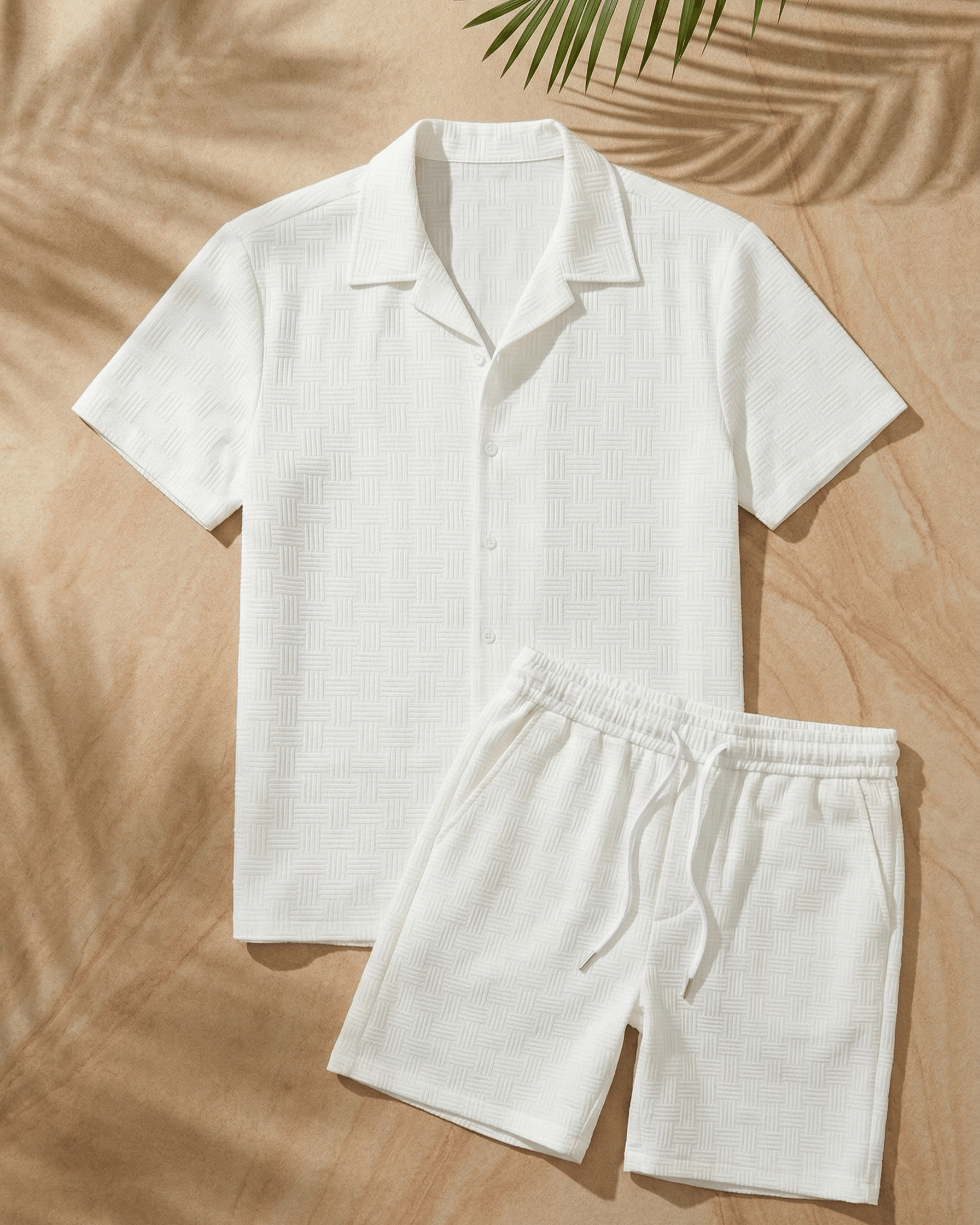 🔥Men's Camp Collar Shirts Two-piece Set