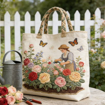 Gardener & Rose Quilted Tote Bag MQTO4267