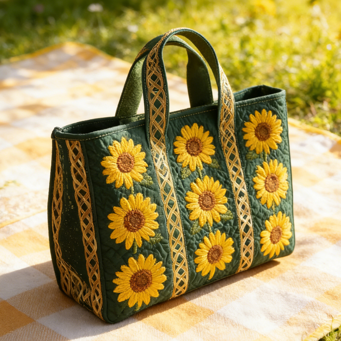 Christmas Bells Series Quilted Tote Bag