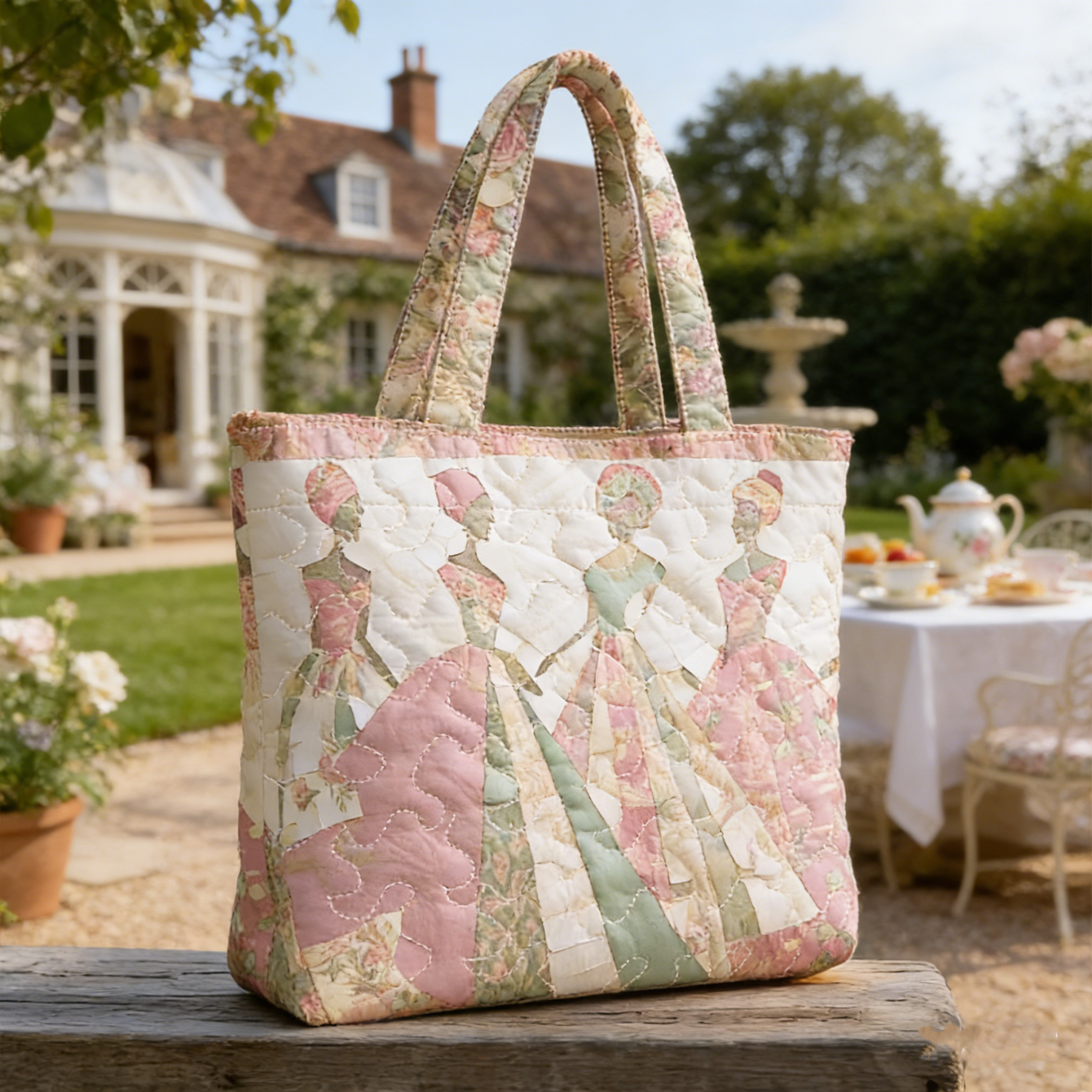 Christmas Bells Series Quilted Tote Bag