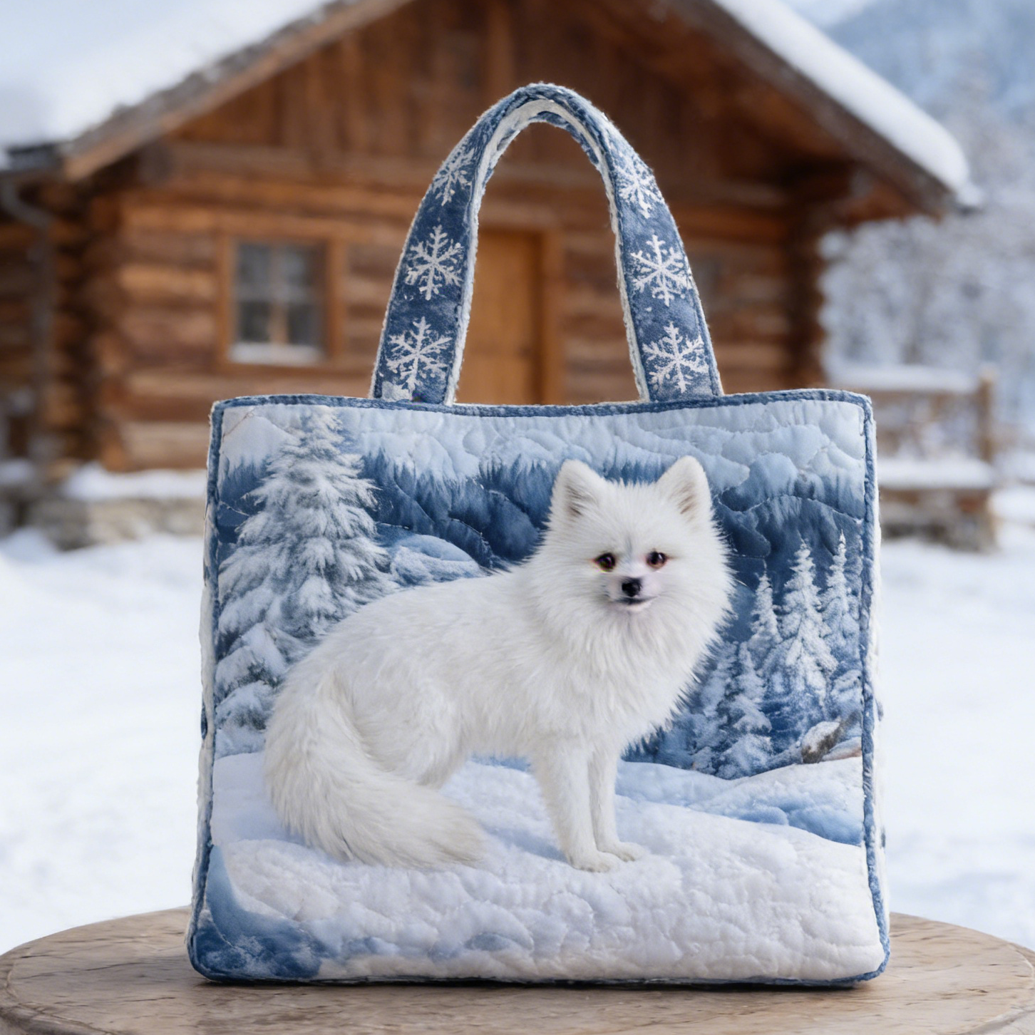 Moonlit Meow QuiltedTote Bag