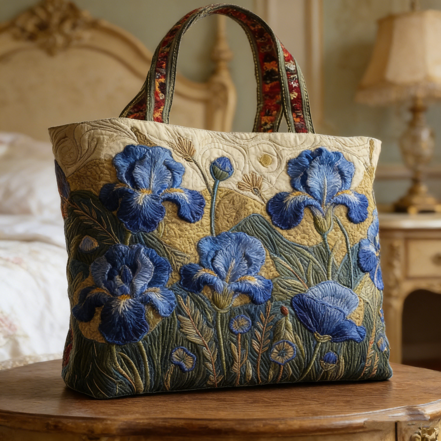 Christmas Bells Series Quilted Tote Bag