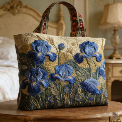 Blue Iris Quilted Tote Bag WSX3816