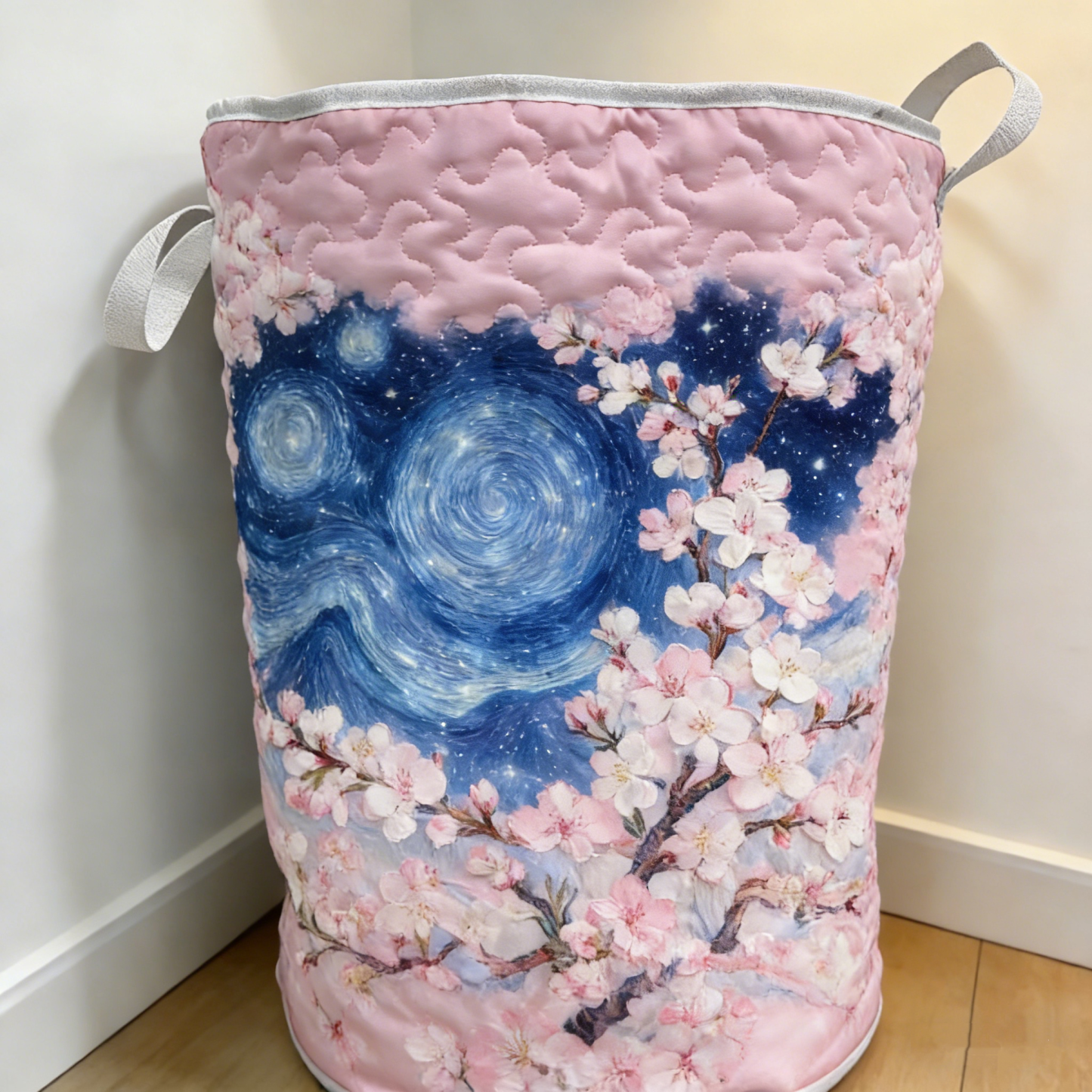 Dreamy Cavalier Day Quilted Laundry Basket