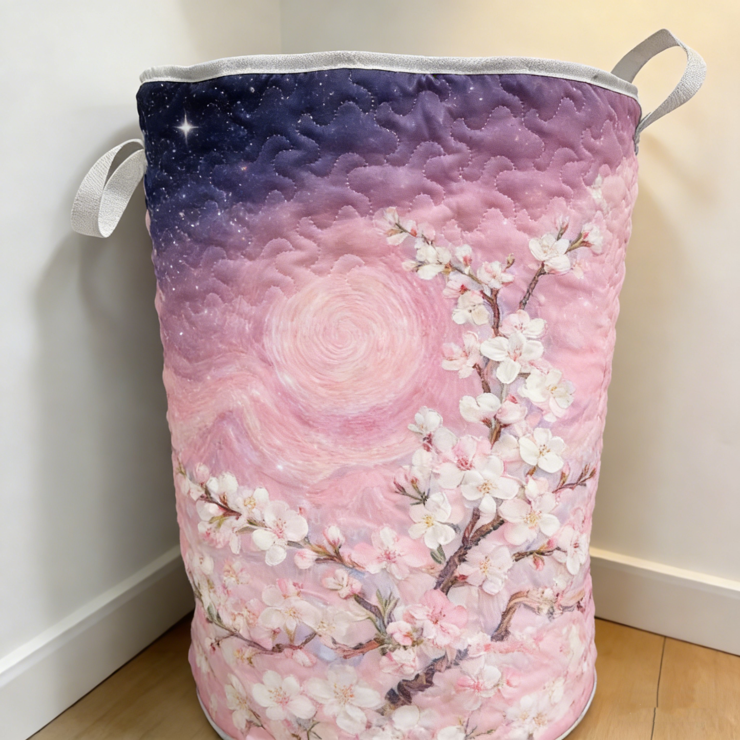 Dreamy Cavalier Day Quilted Laundry Basket