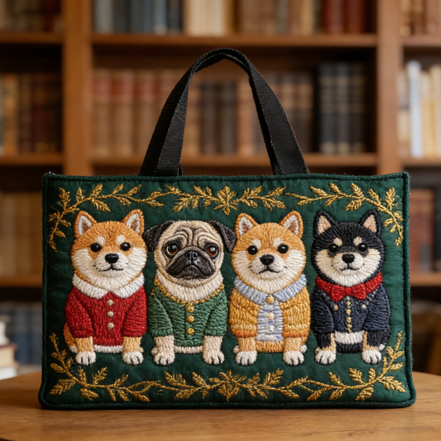 Moonlit Meow QuiltedTote Bag