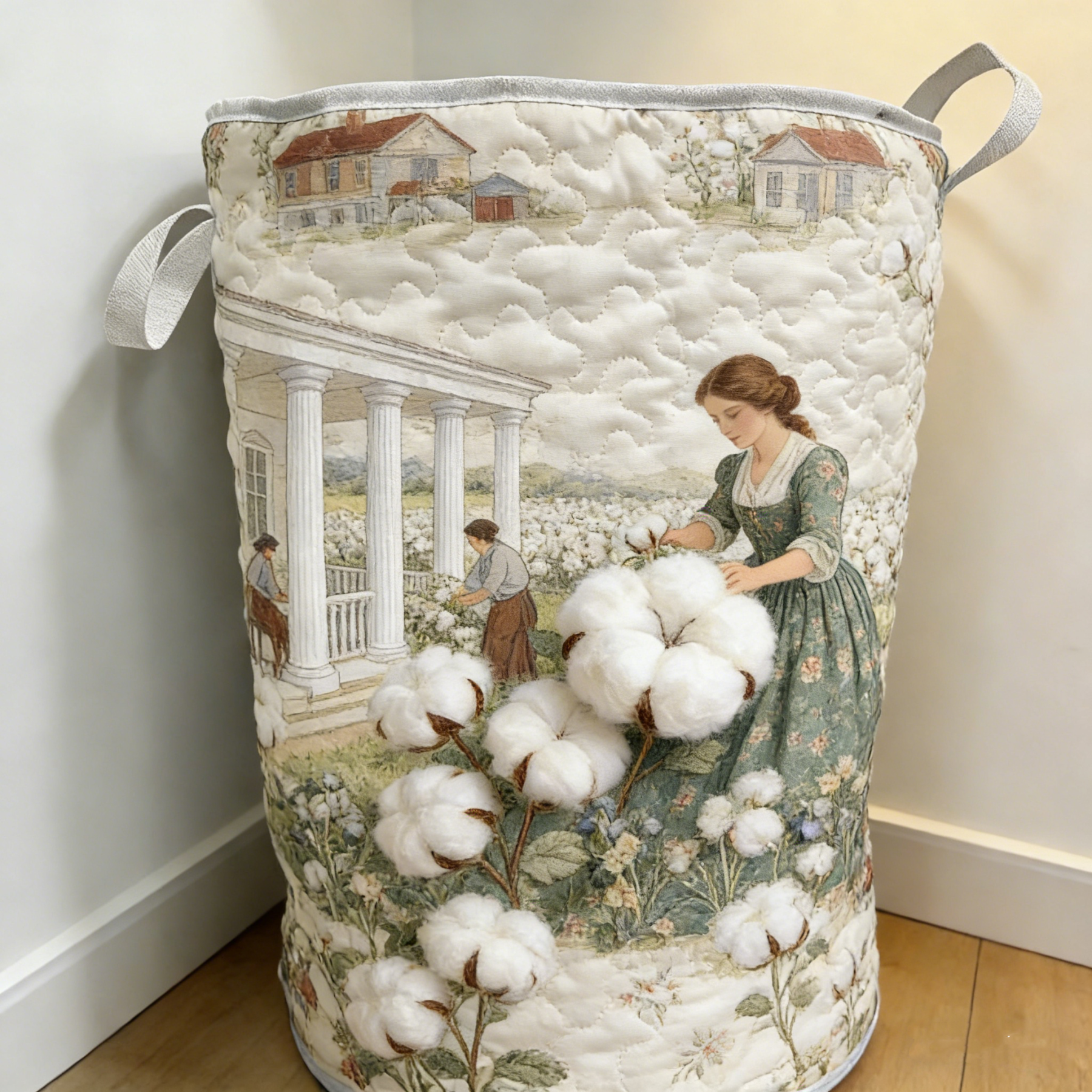 Dreamy Cavalier Day Quilted Laundry Basket