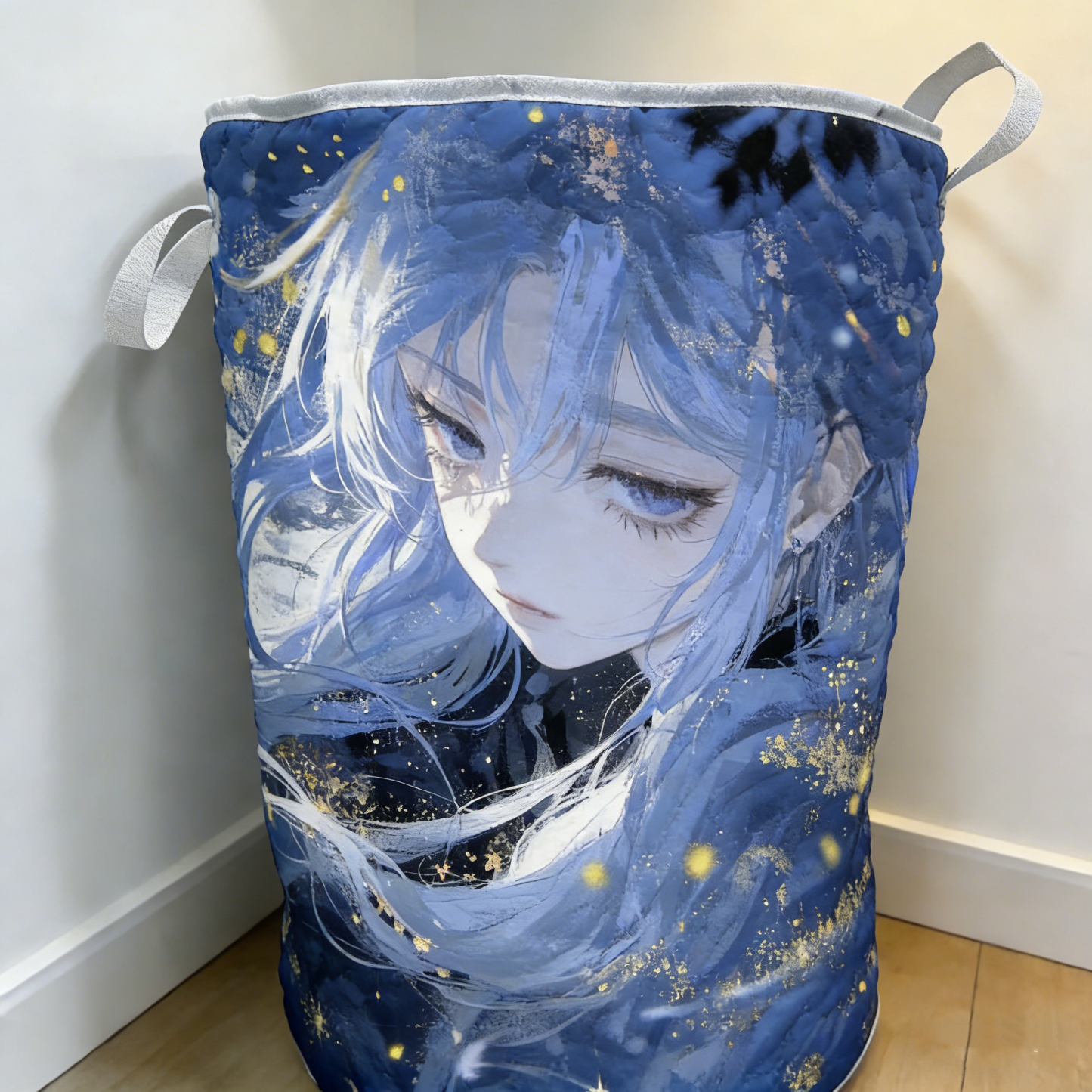 Dreamy Cavalier Day Quilted Laundry Basket