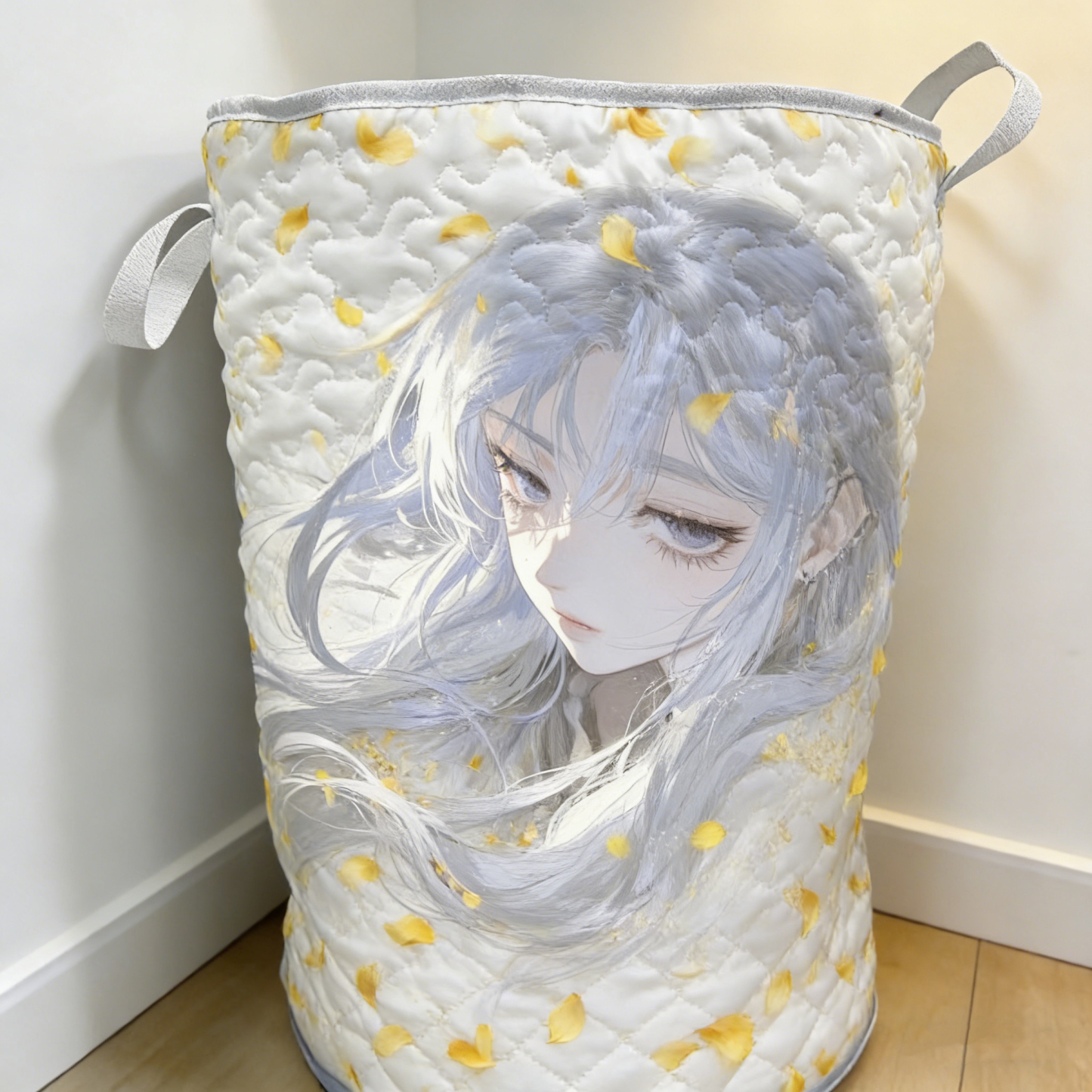 Dreamy Cavalier Day Quilted Laundry Basket