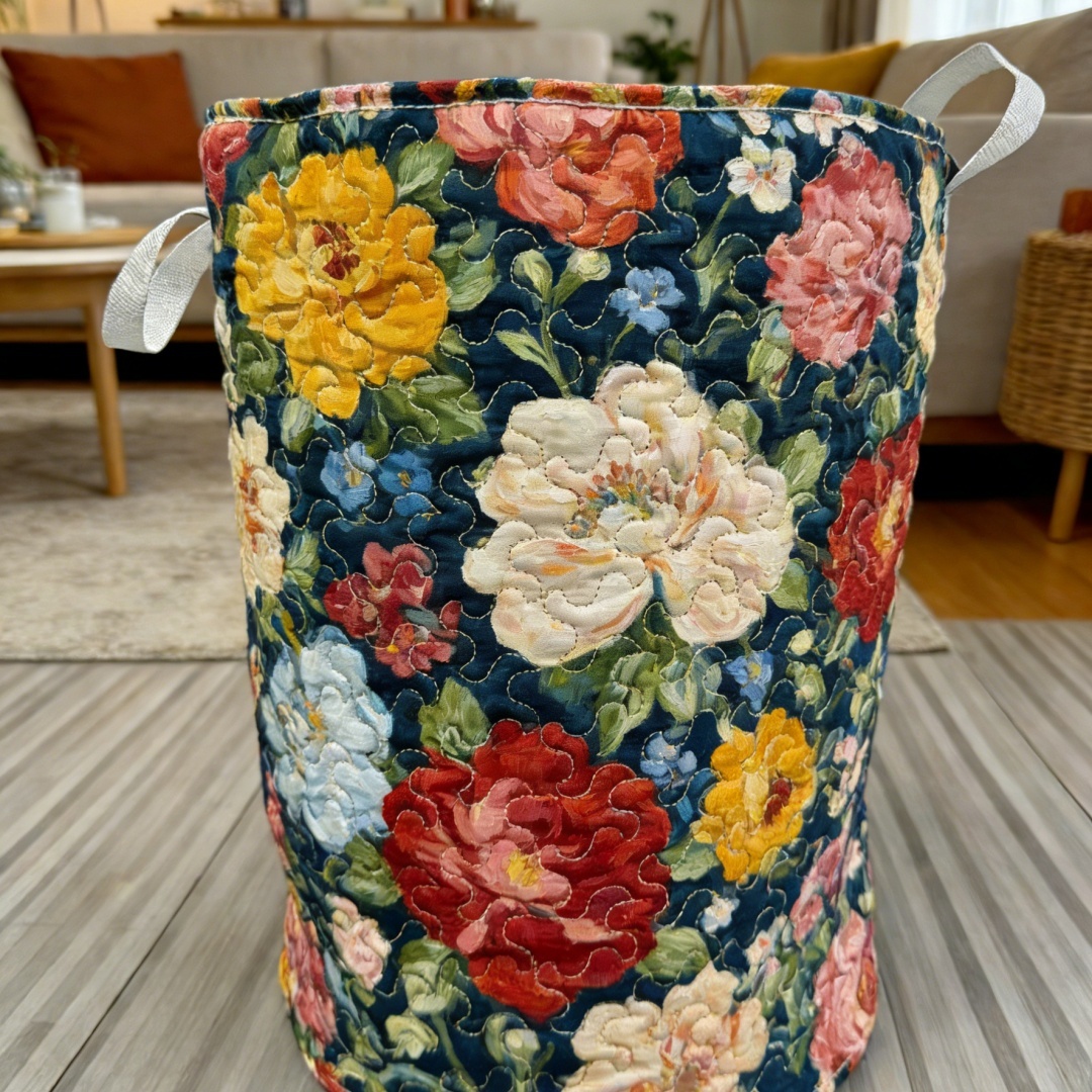 Dreamy Cavalier Day Quilted Laundry Basket