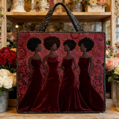 Elegant African Women Quilted Tote Bag MBN476