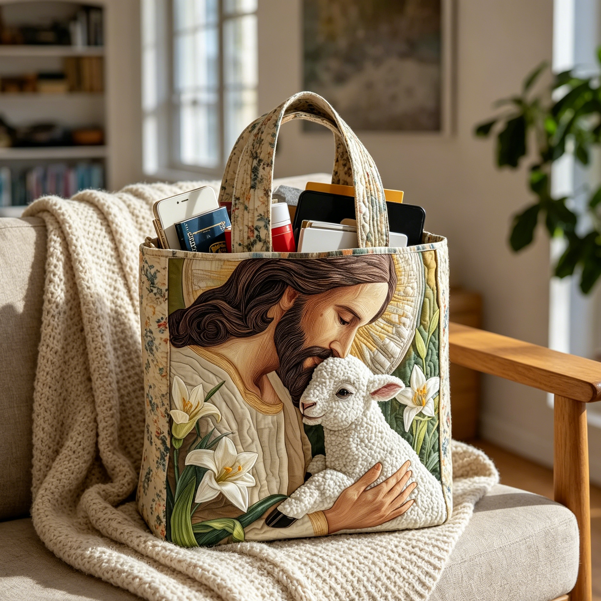 Shine in His Light Quilted Tote Bag GFTOTP9769