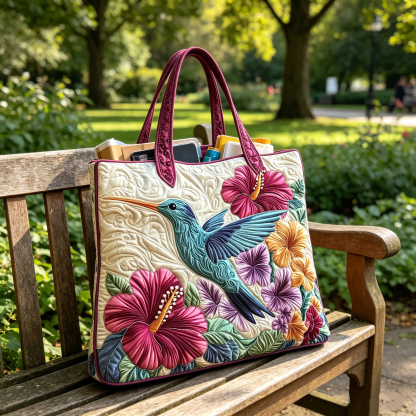 Elegance Hummingbird Quilted Tote Bag GFTOHD7924