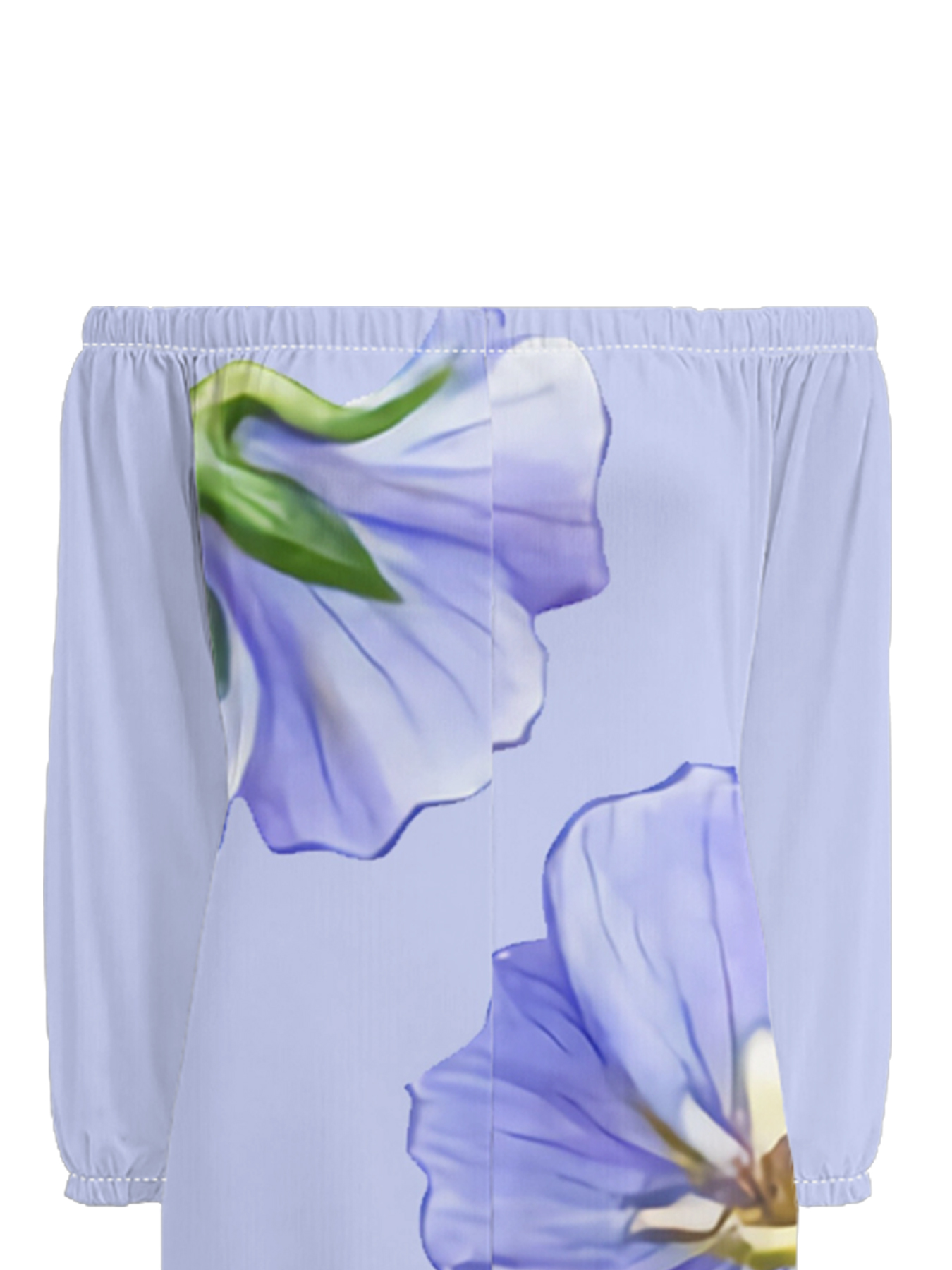 Soft Blue Floral Off-Shoulder Jumpsuit