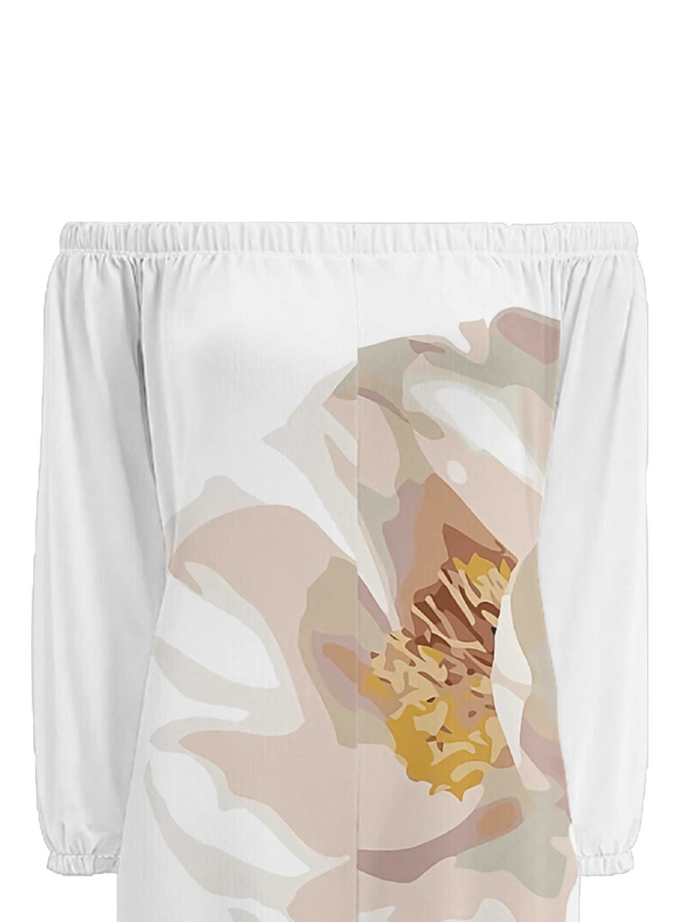 Neutral Floral Off-Shoulder Jumpsuit