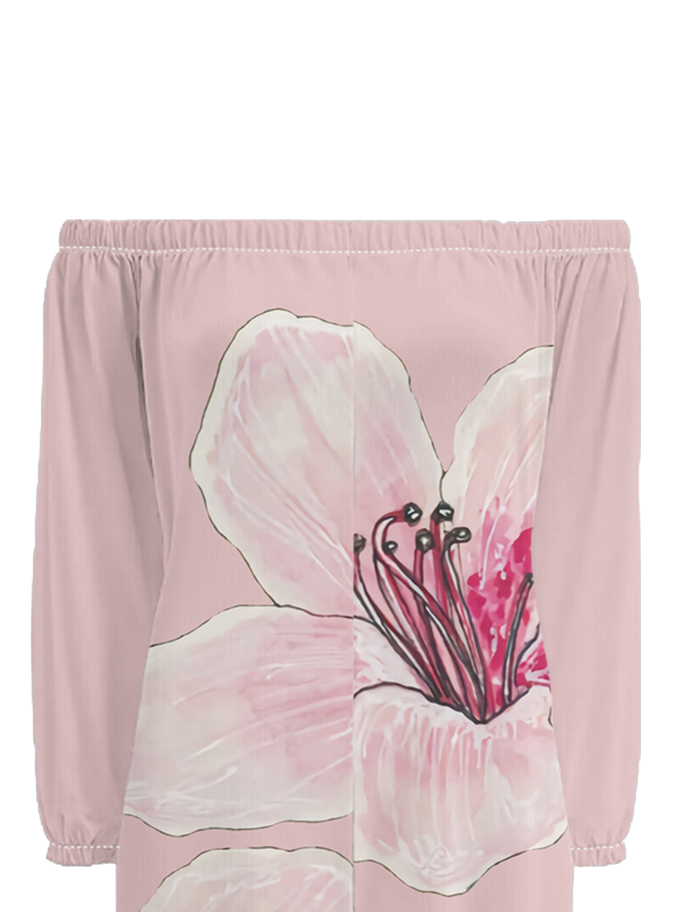 Blush Pink Floral Off-Shoulder Jumpsuit