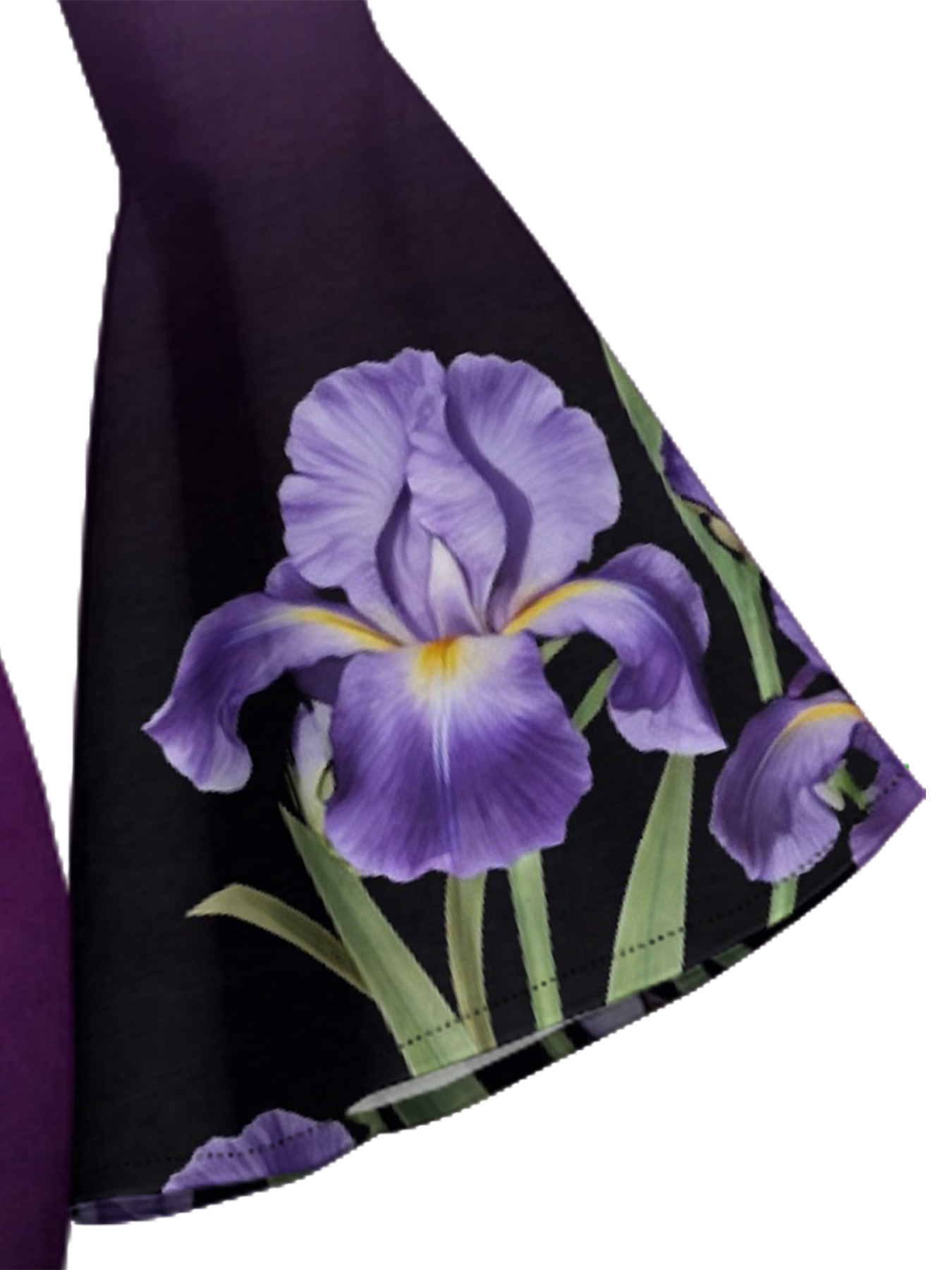 Purple Iris Floral Cross Scripture Easter Flare Sleeve Bodycon Midi Dress JIHB2863