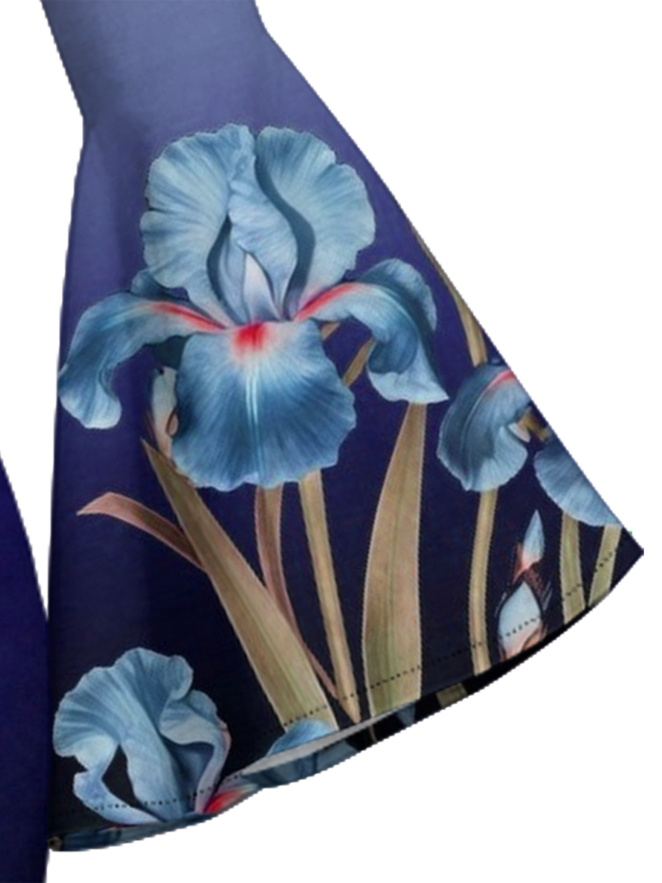 Blue Iris Floral Cross Scripture Easter Flare Sleeve Bodycon Midi Dress JIHB2863