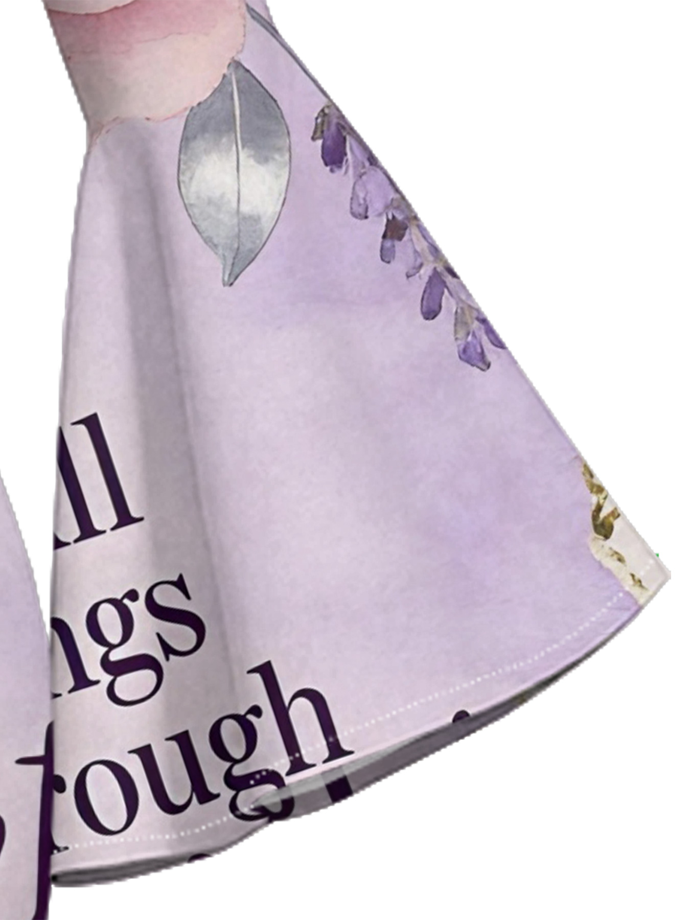 Pastel Purple Marble Cross Easter Flare Sleeve Bodycon Midi Dress