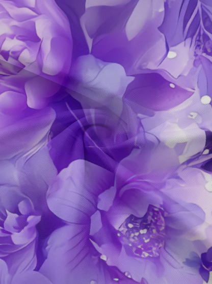 Purple Ombre Floral Off-Shoulder Jumpsuit