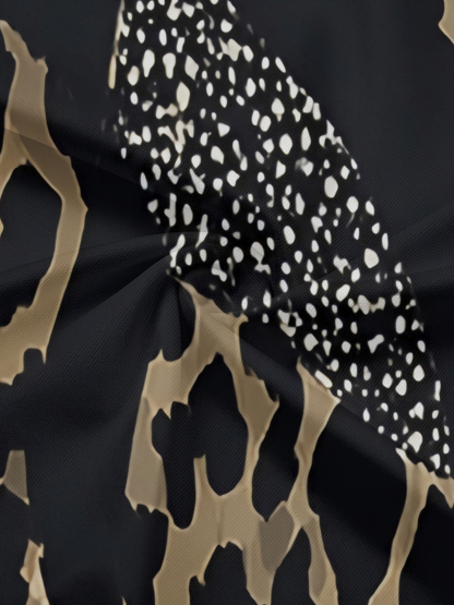 Leopard & Dalmatian Print Off-Shoulder Jumpsuit