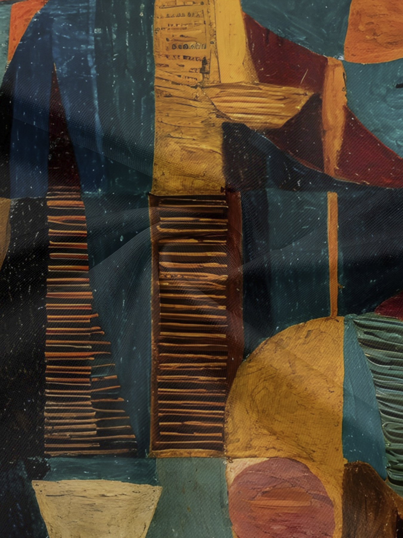 Geometric Abstract Art Off-Shoulder Jumpsuit