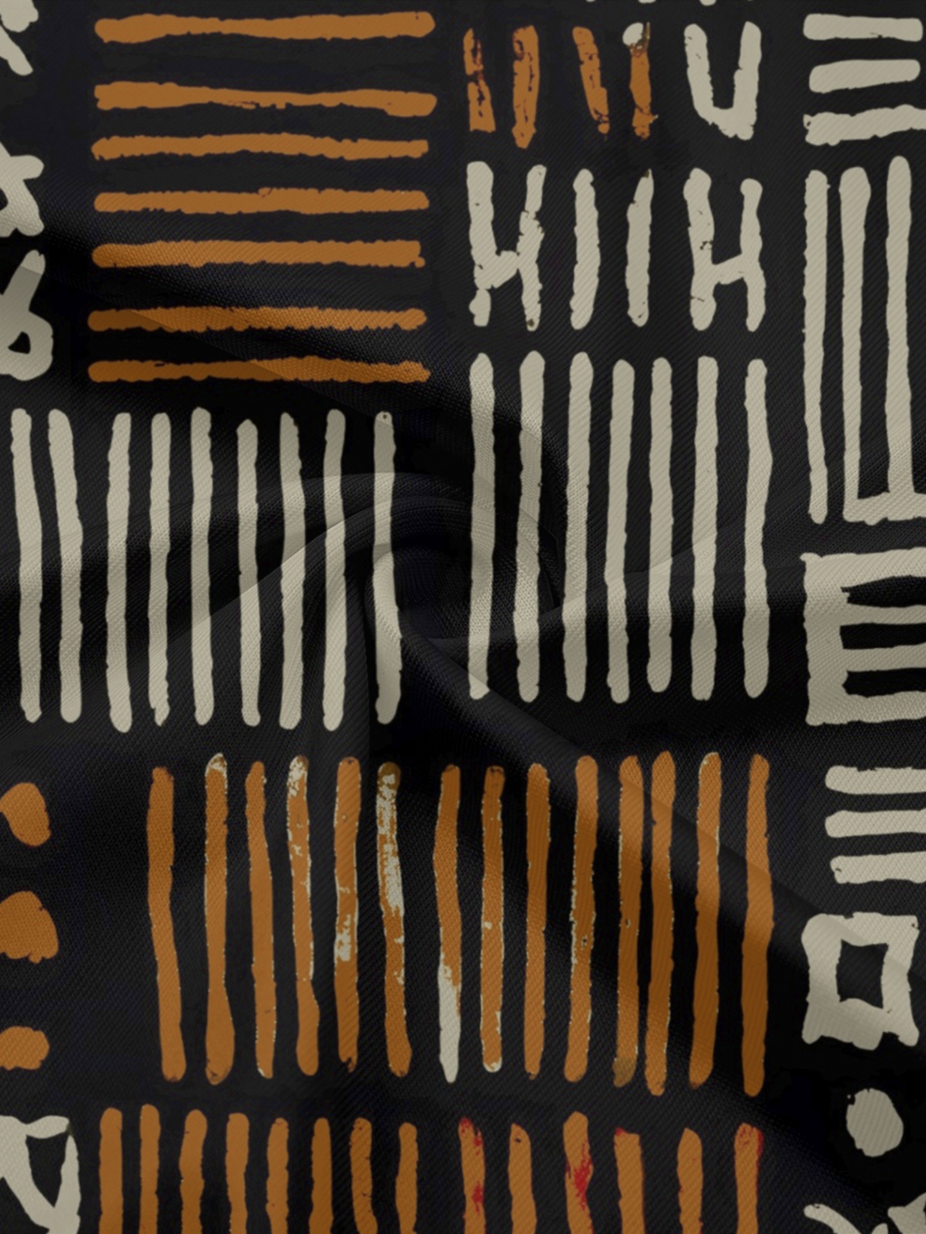 African Mudcloth Print Off-Shoulder Jumpsuit