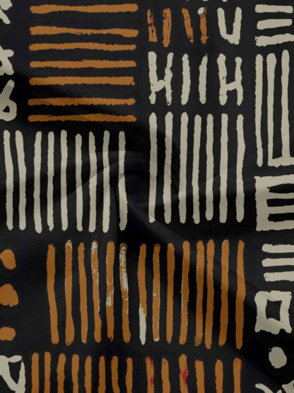 African Mudcloth Print Off-Shoulder Jumpsuit