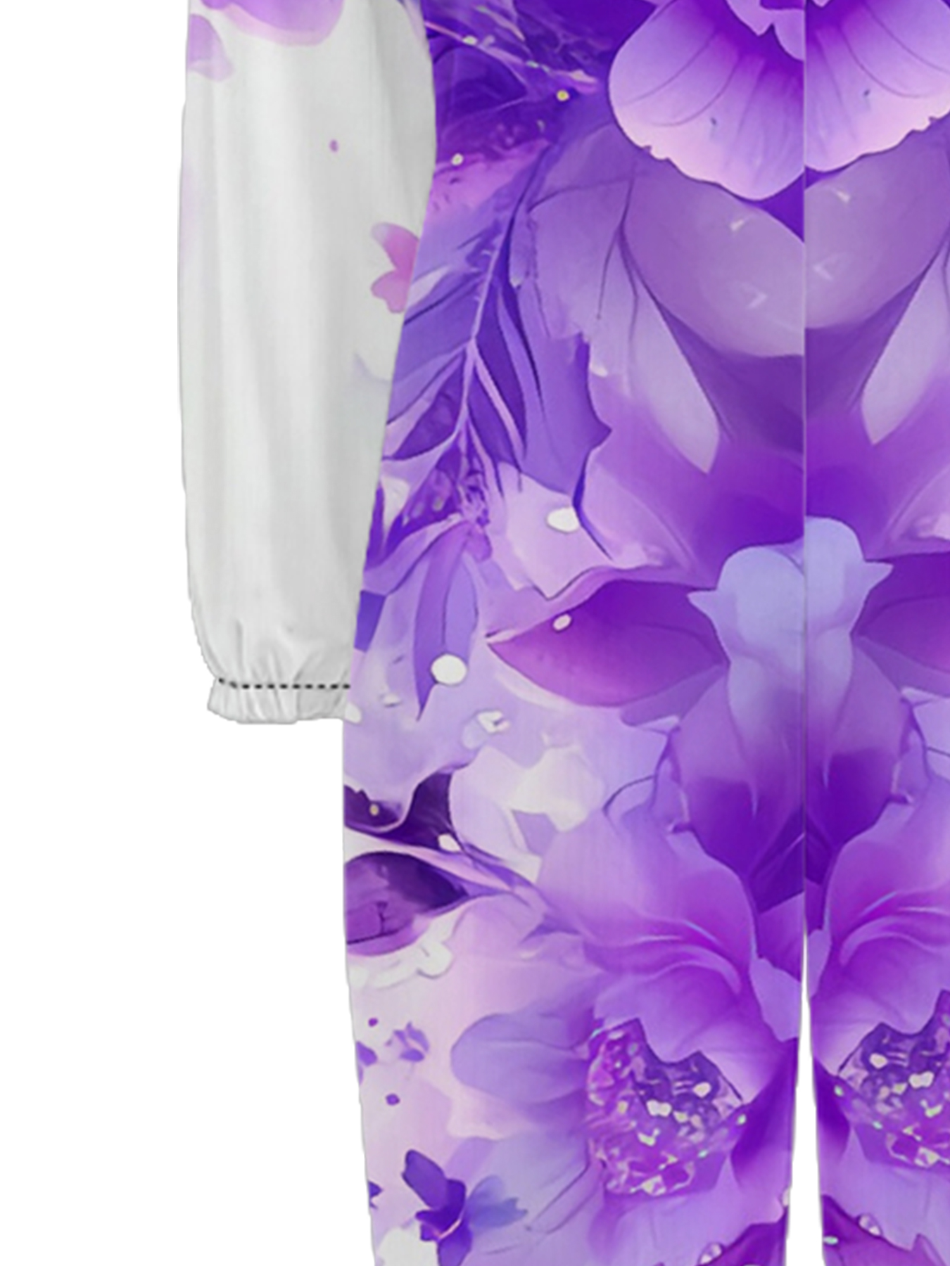 Purple Ombre Floral Off-Shoulder Jumpsuit