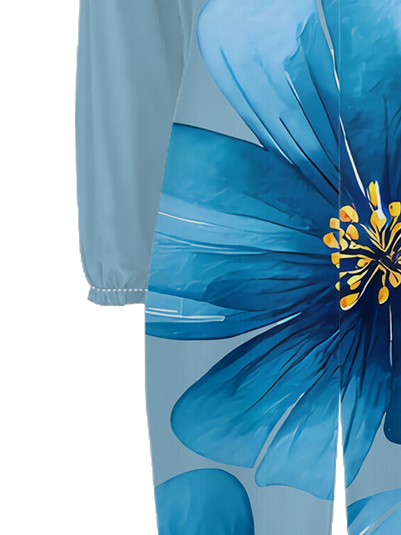 Ocean Blue Floral Off-Shoulder Jumpsuit