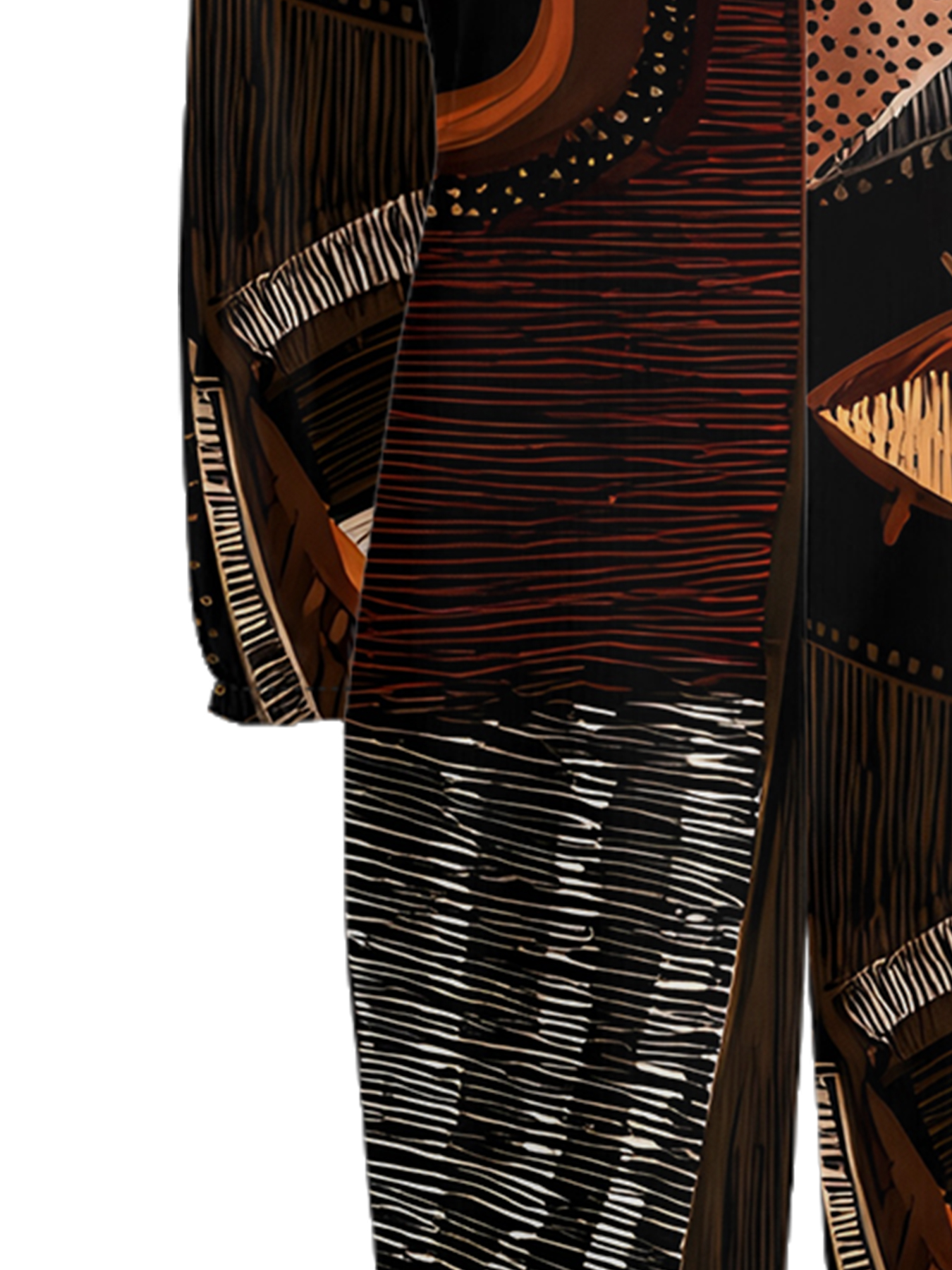 African Eye Art Off-Shoulder Jumpsuit