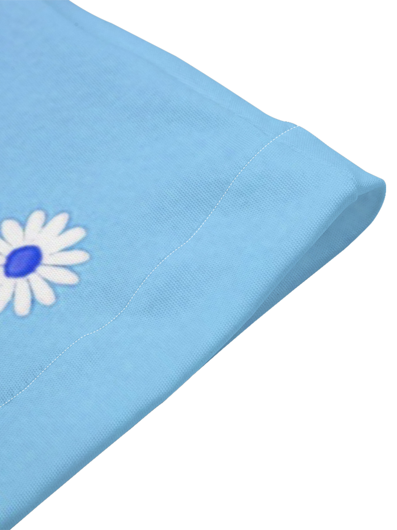 Periwinkle Blue Floral Basket Cross Easter Flare Sleeve Bodycon Midi Dress