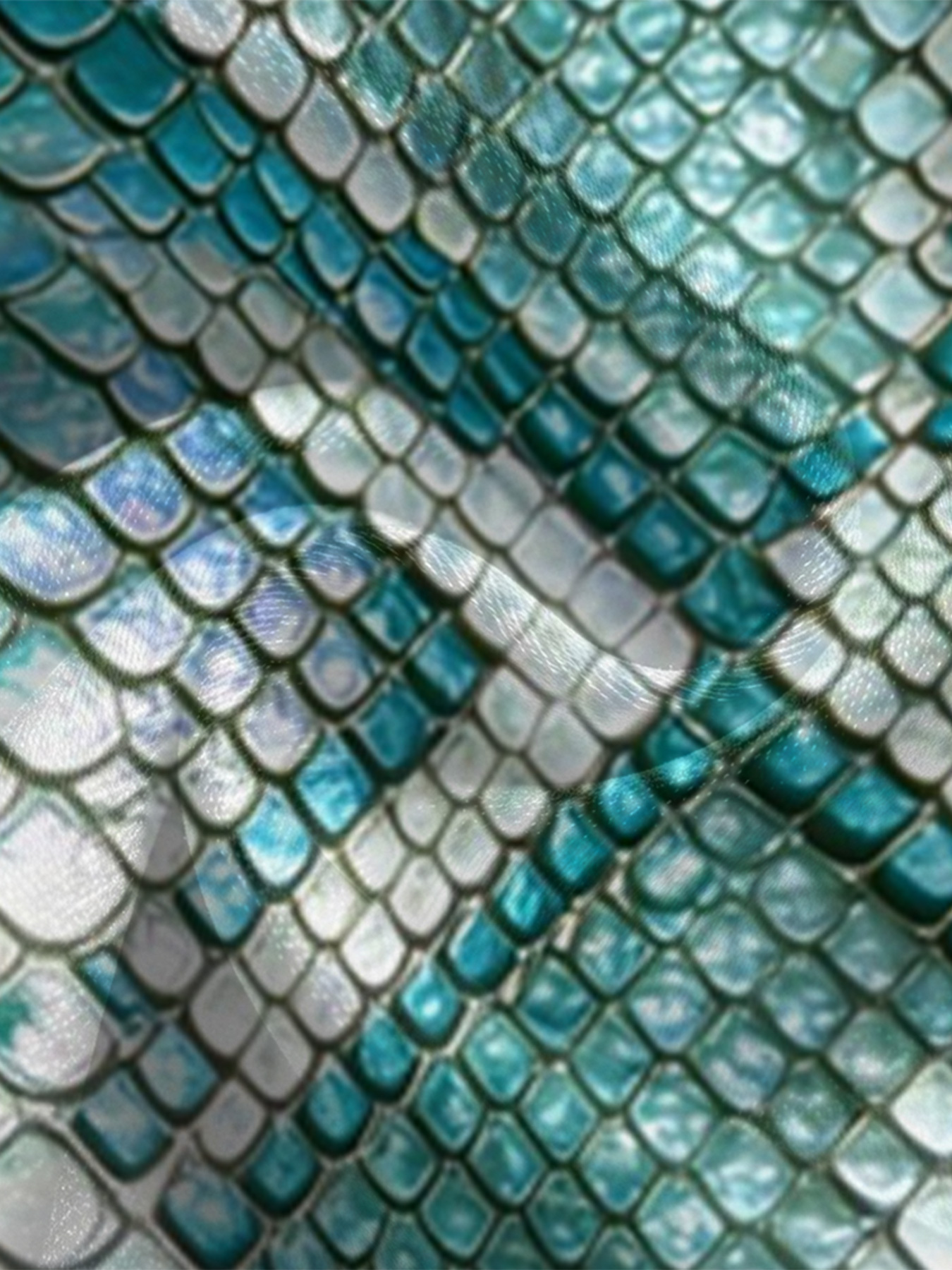 Iridescent Snake Long Sleeve Zip-Up Jumpsuit XYZ412