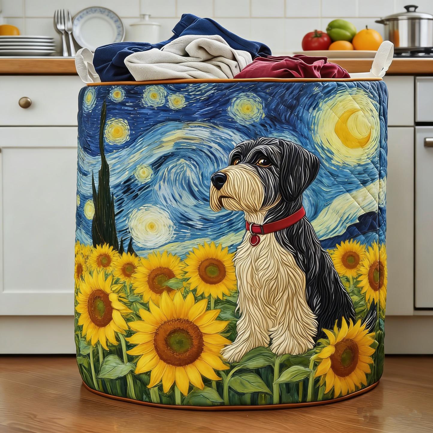Dreamy Cavalier Day Quilted Laundry Basket