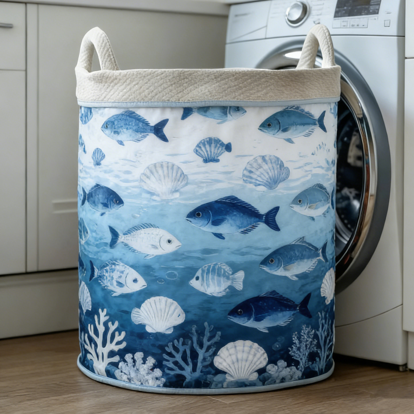 Dreamy Cavalier Day Quilted Laundry Basket