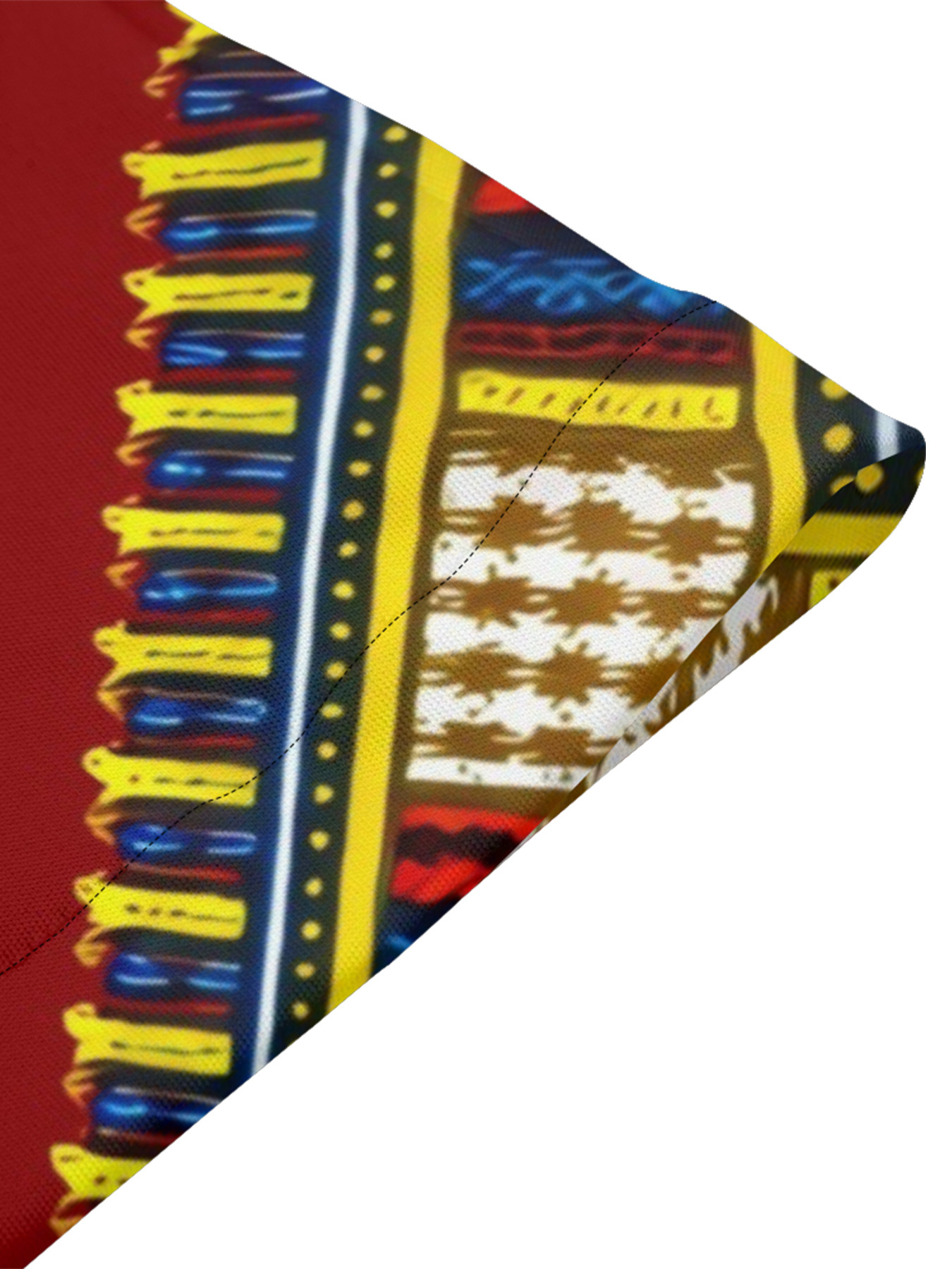 Red Dashiki Flare Sleeve Bodycon Midi Dress