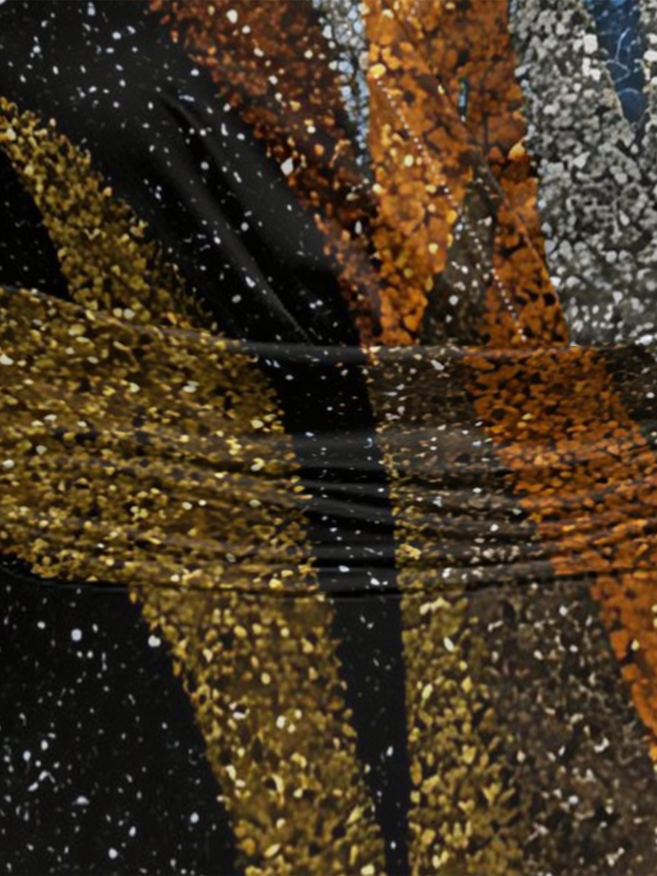 Multicolor Glitter Stripe Cap Sleeve V-Neck Midi Dress IJG7685