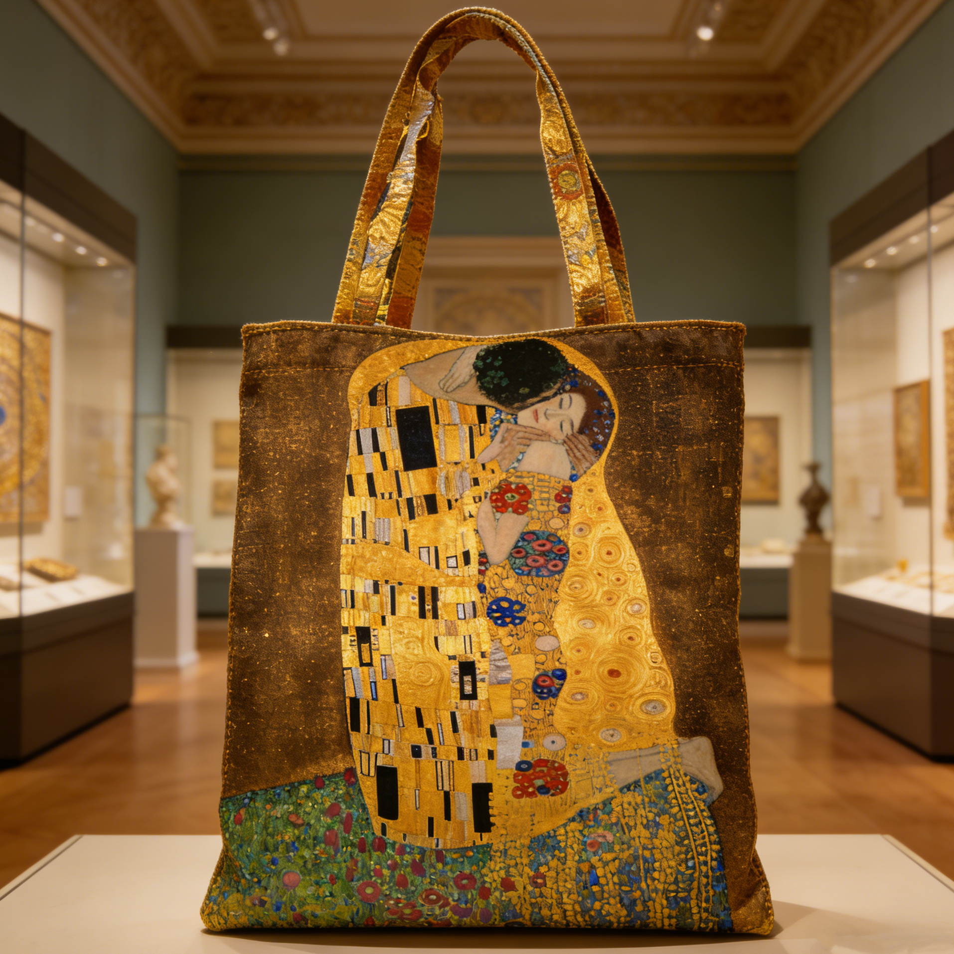 Klimt’s The Kiss Quilted Tote Bag BKQP2173